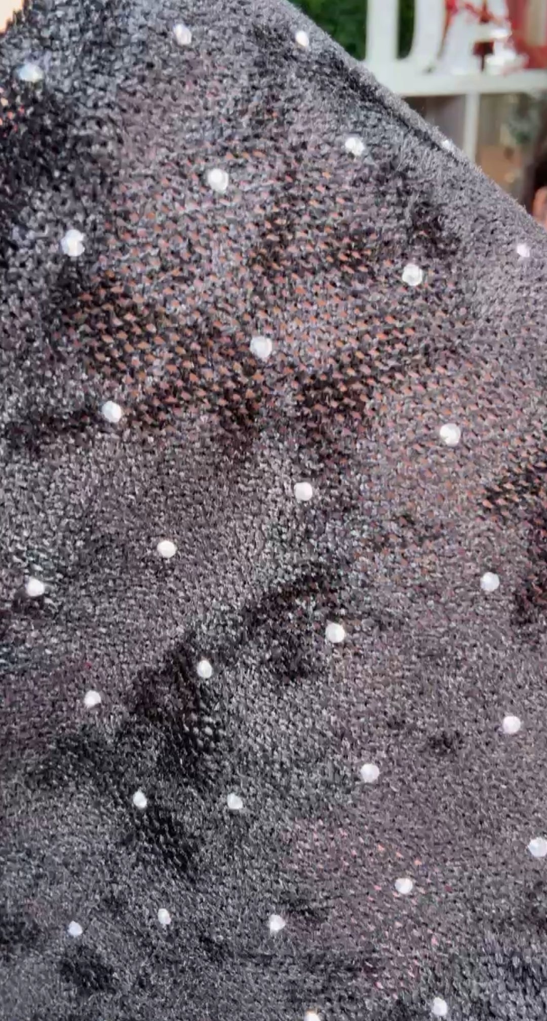 Set Negro Mesh Rhinestones Stretch (#159)