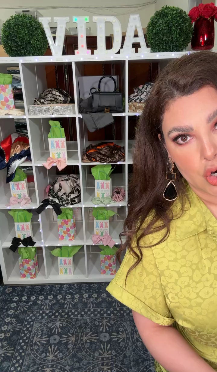 Arete Blanco y Negro Tres Piedras 80s (#100)