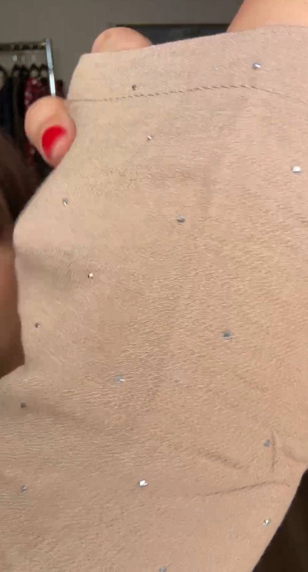 Set mocha destellos de luz pantalón y camisa relax (#136)