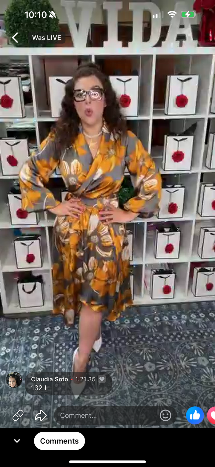 Vestido Gris y Mostaza Floral Satinado Wrap Midi (#139)