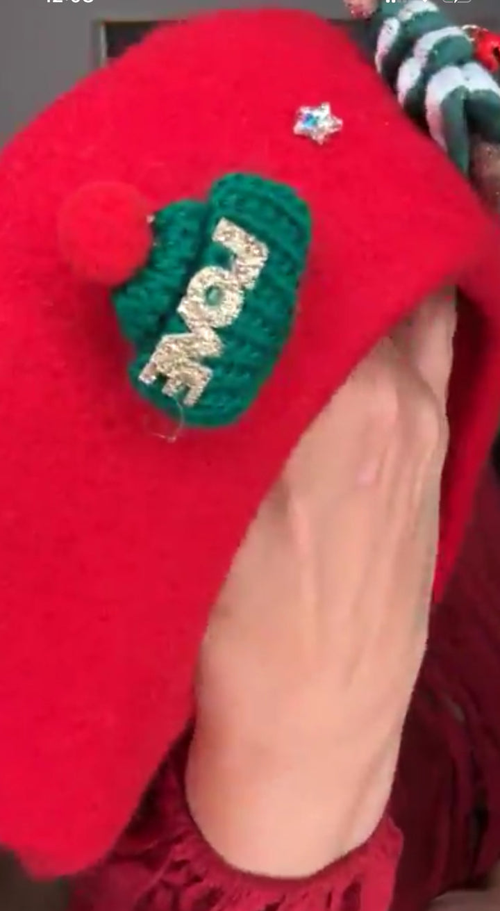 Boina roja navideña charms lux (#114)