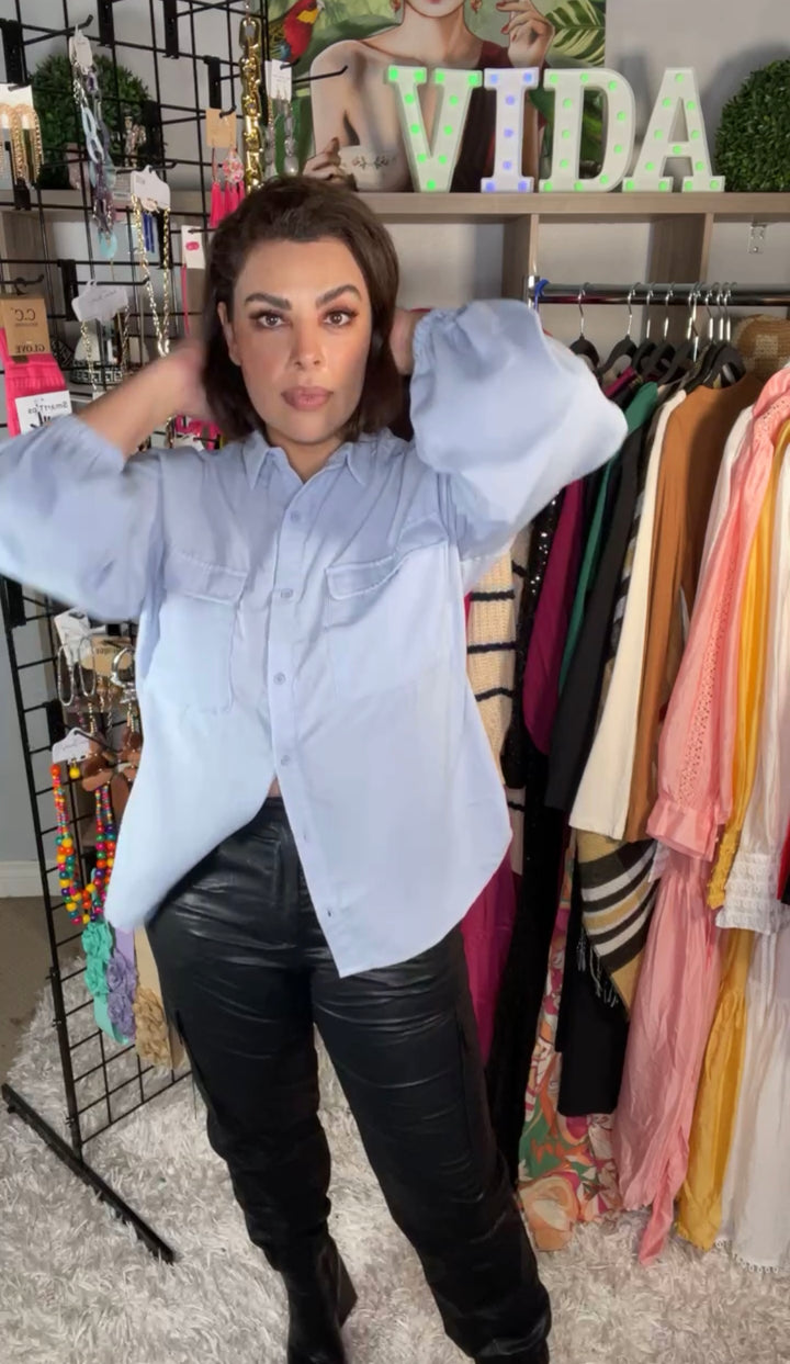 Camisa Azul Oversized Relax (#153)