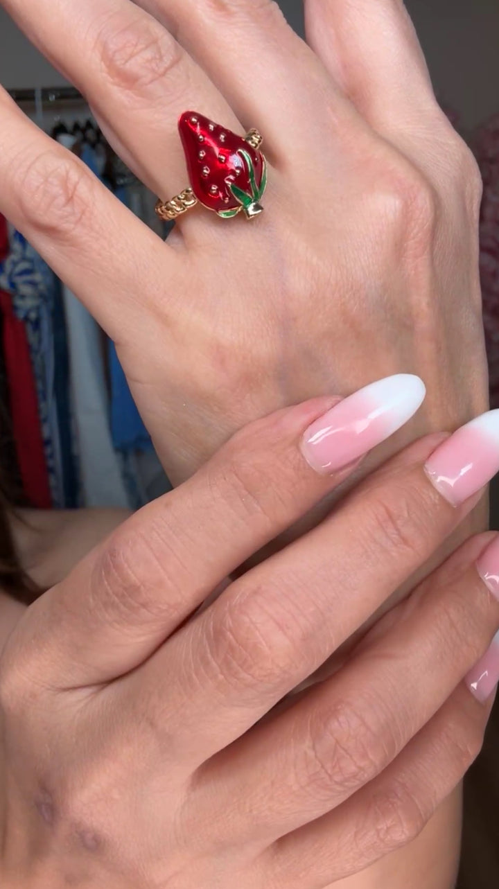 Anillo Dorado Fresa Ajustable (#100)