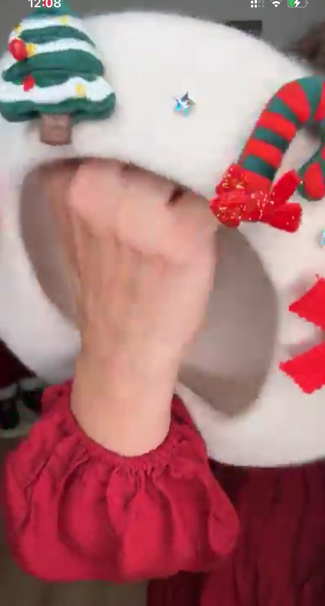 Boina beige navideña charms lux (#112)