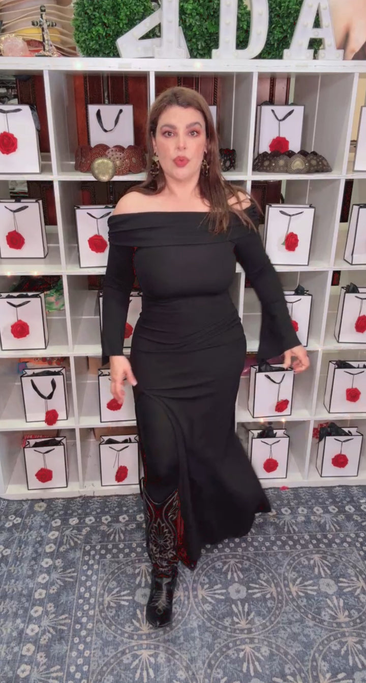 Vestido Negro Maxi Ultra Stretch Off (#410)