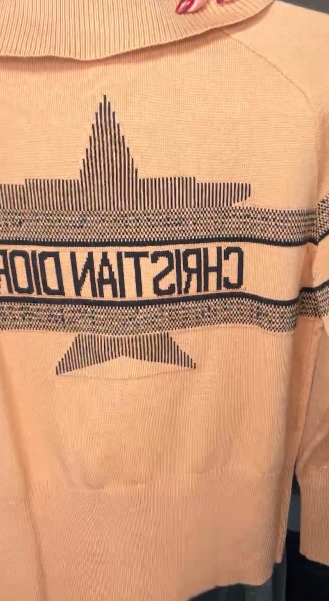 Sweater mocha & negro CD zipper suave (#141)