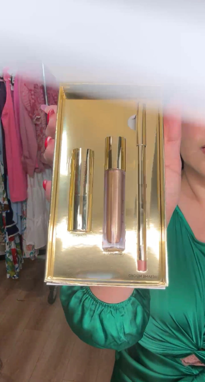 Lipstick Lip Trio Sedúceme Víctor Guadarrama Nude Y Oro (#116)