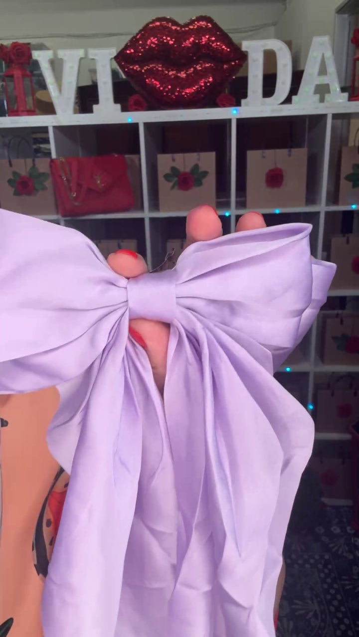 Moño Lila Coquette Satinado (#164)