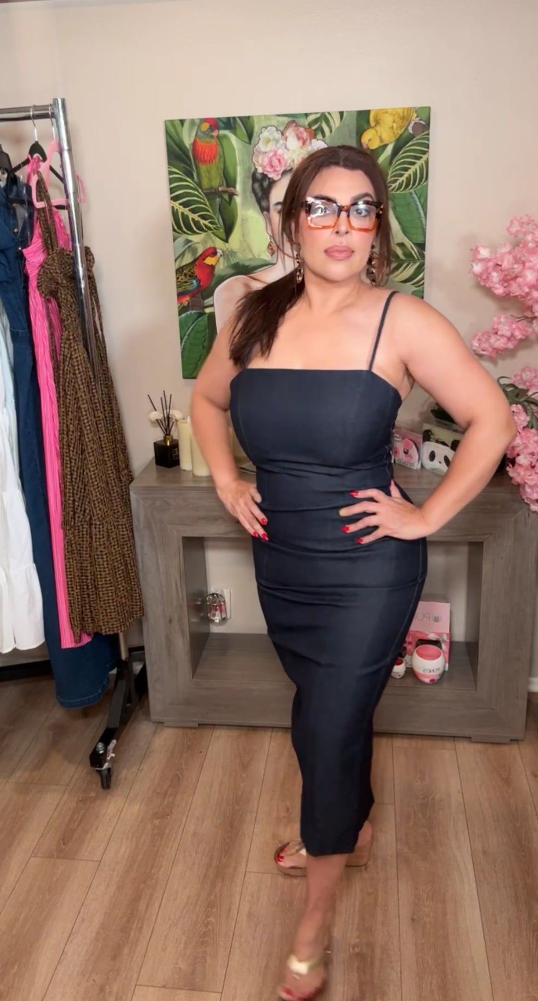 Vestido Azul Oscuro Mezclilla Tirantes Midi (#126)