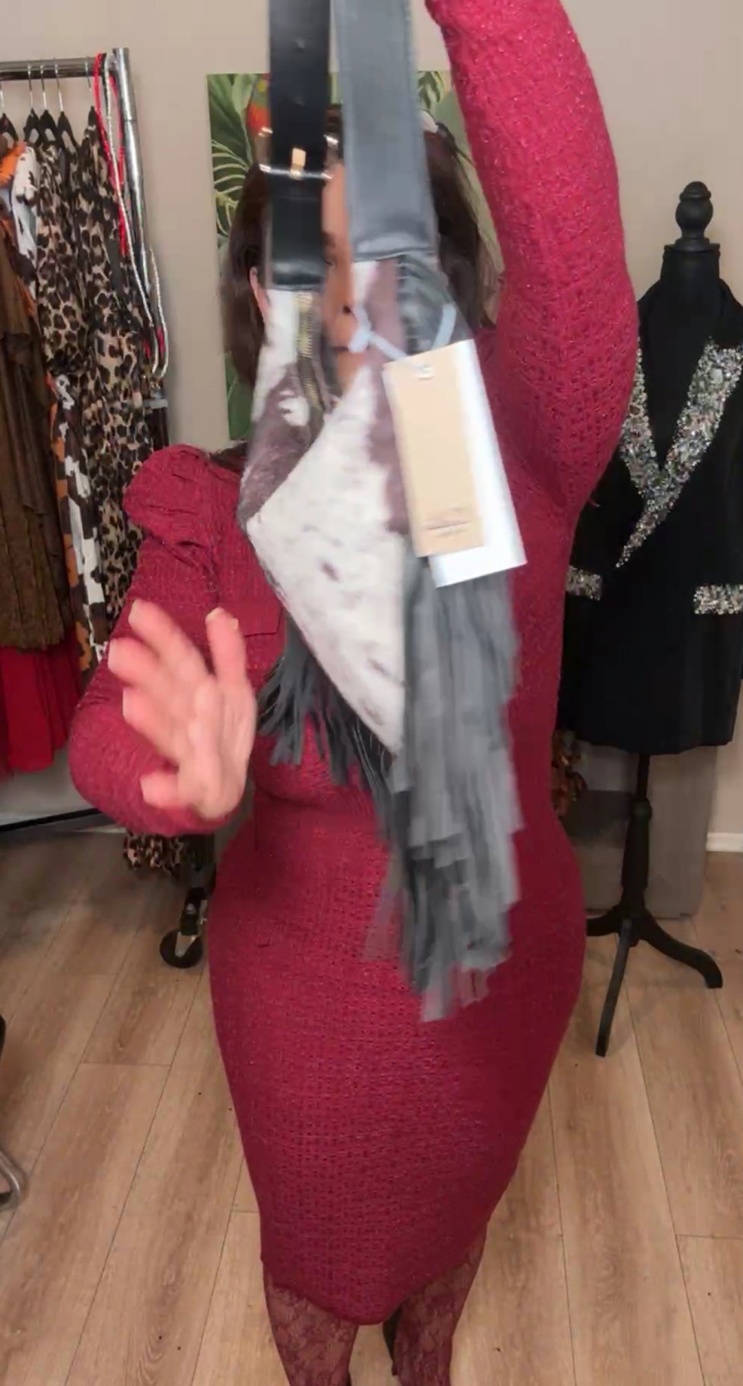 Bolsa Blanco y Negro Vaca Barbas M (#102)