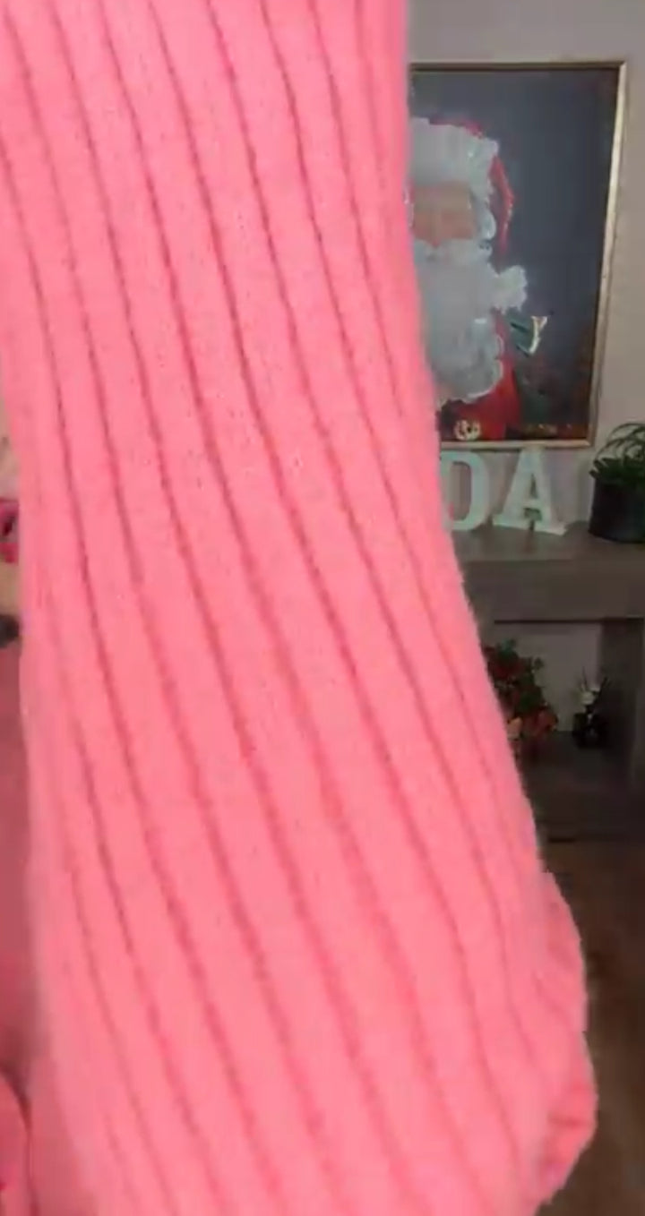 Set rosado intenso cashmere 100% 2 piezas (#141)