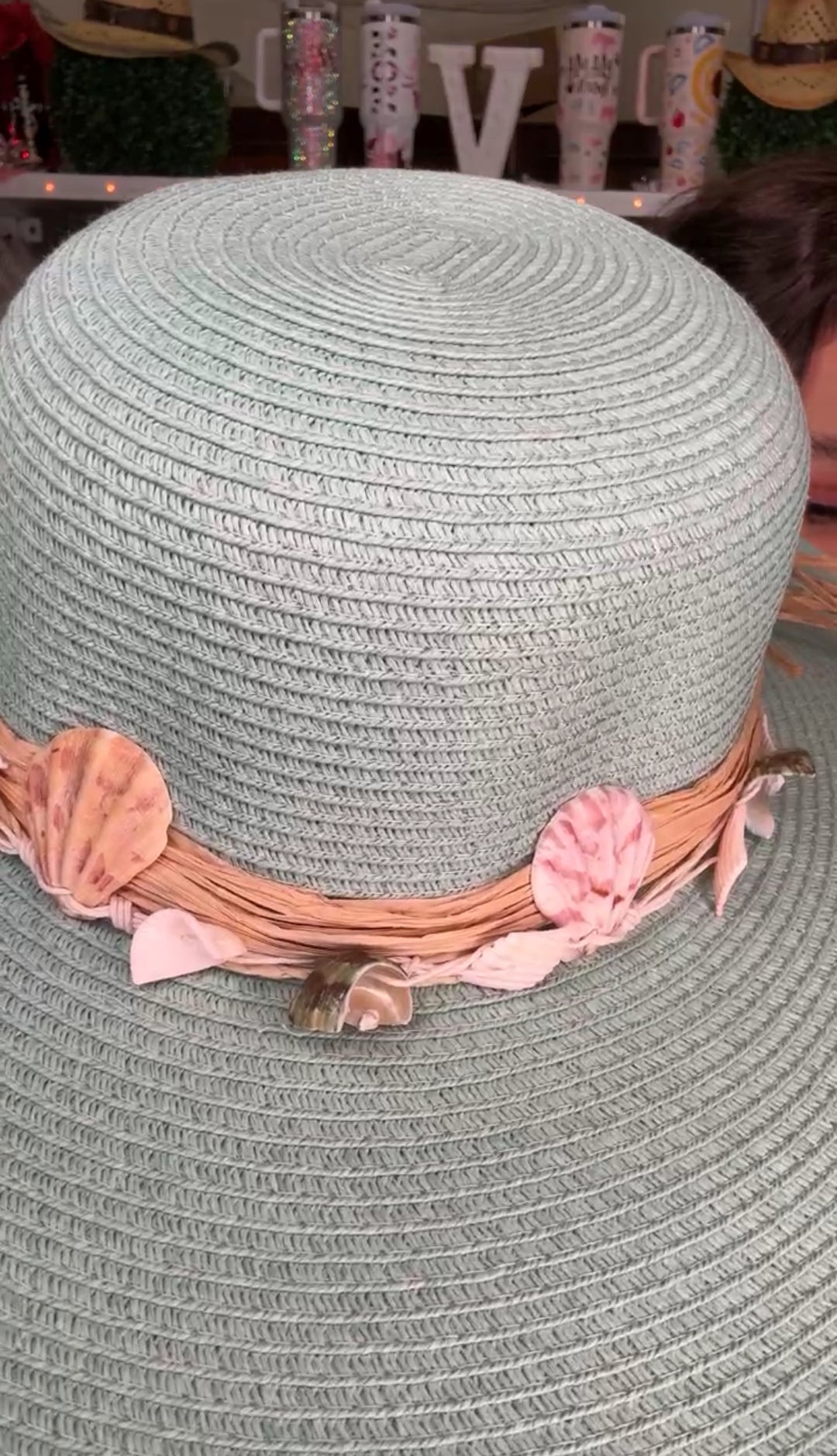 Sombrero Menta Conchas Lux (#194)