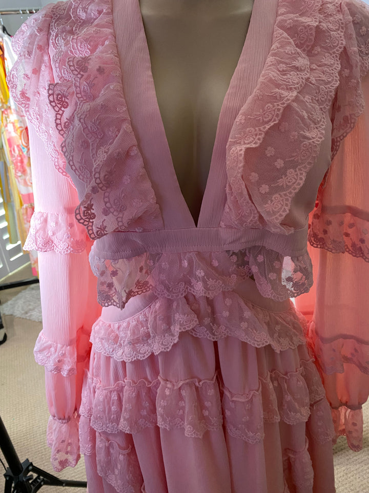 Vestido Latiste Blush Cintas Mini (#206)