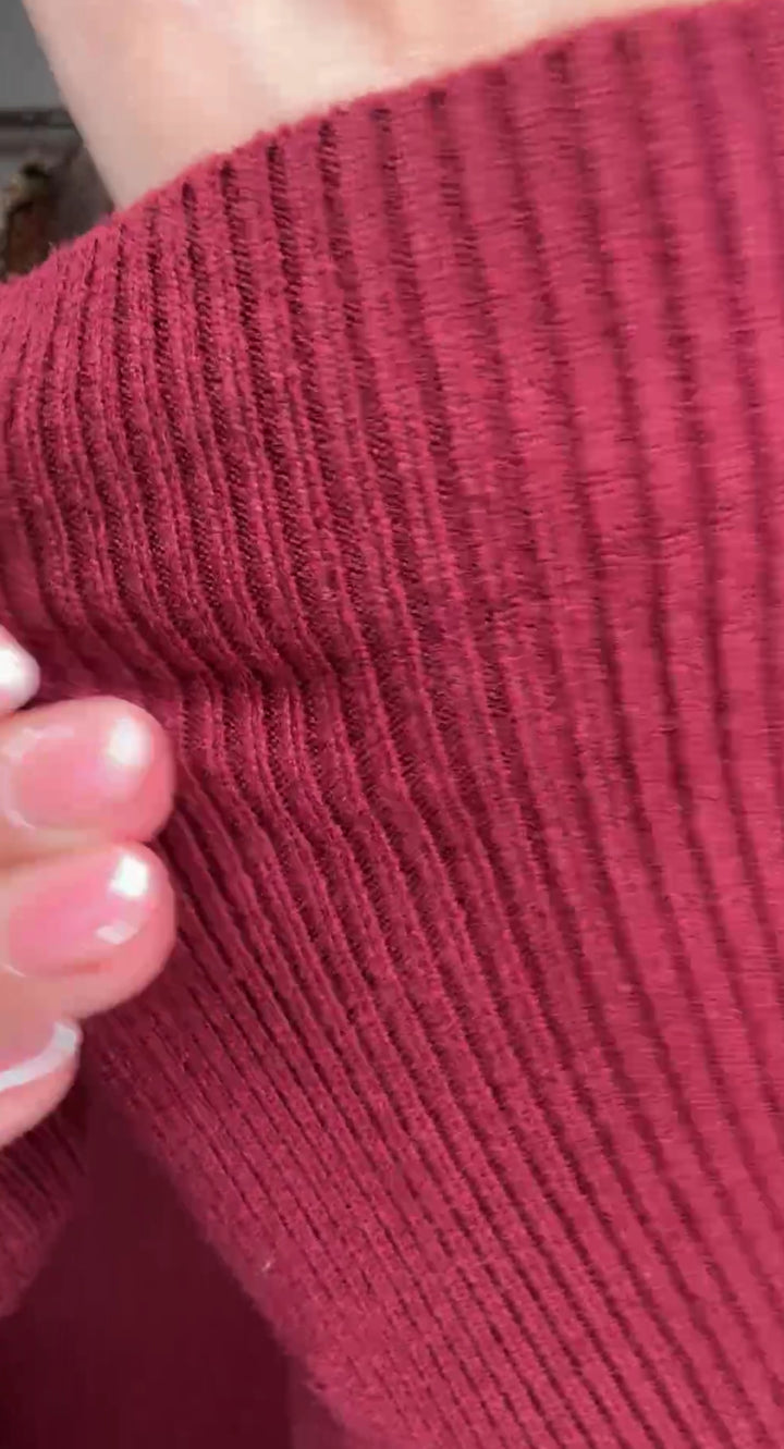 Vestido Vino Y Turquesa Circular Top De Punto (#140)