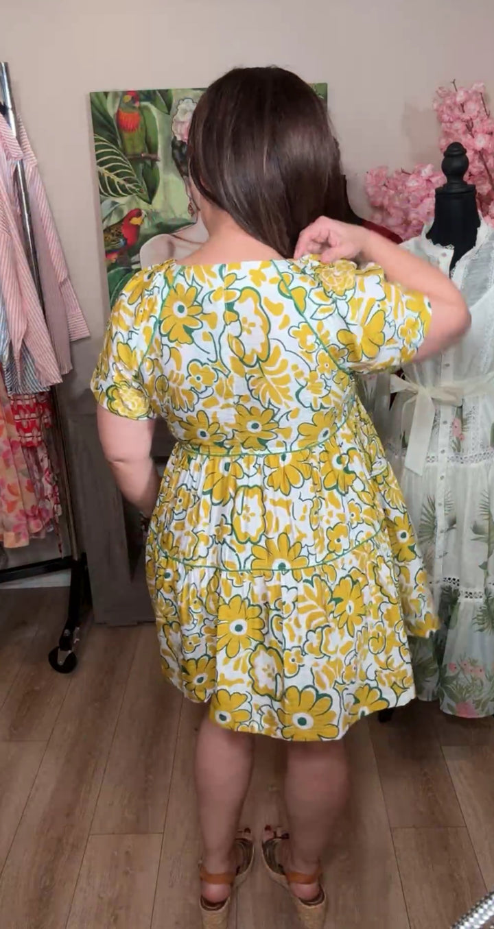 vestido lima floral suelto (#145)