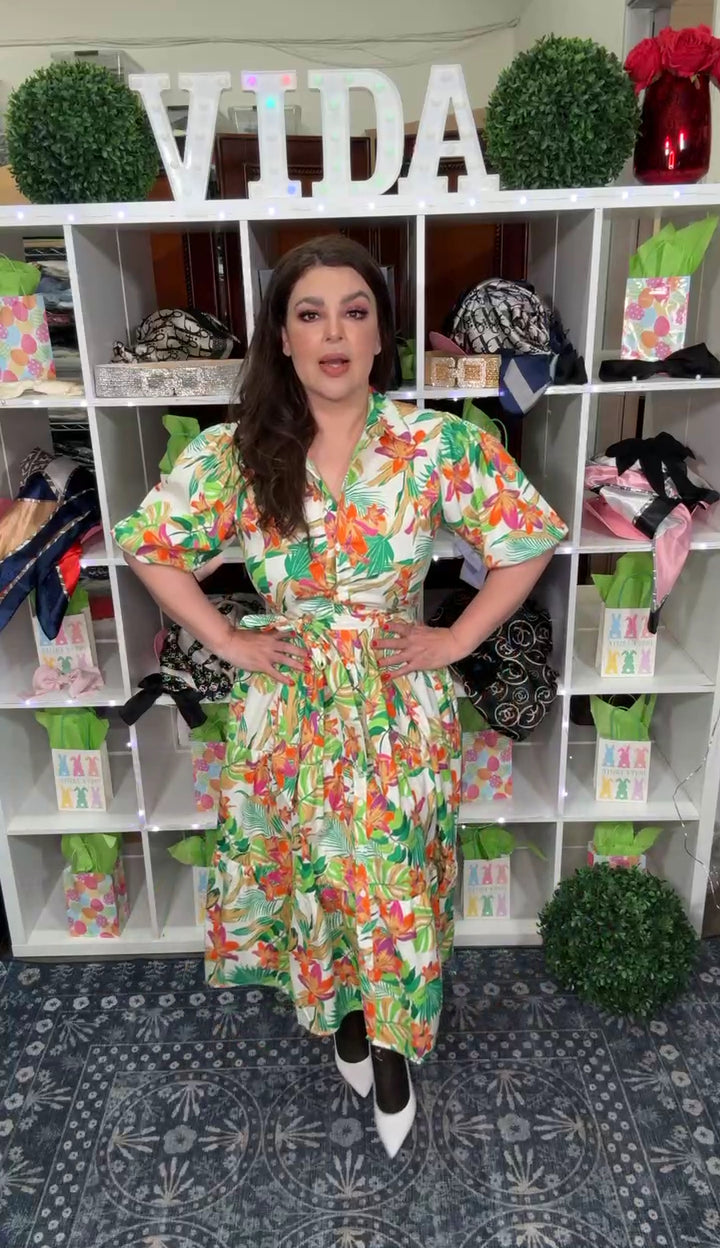 Vestido Multi Floral Poplin