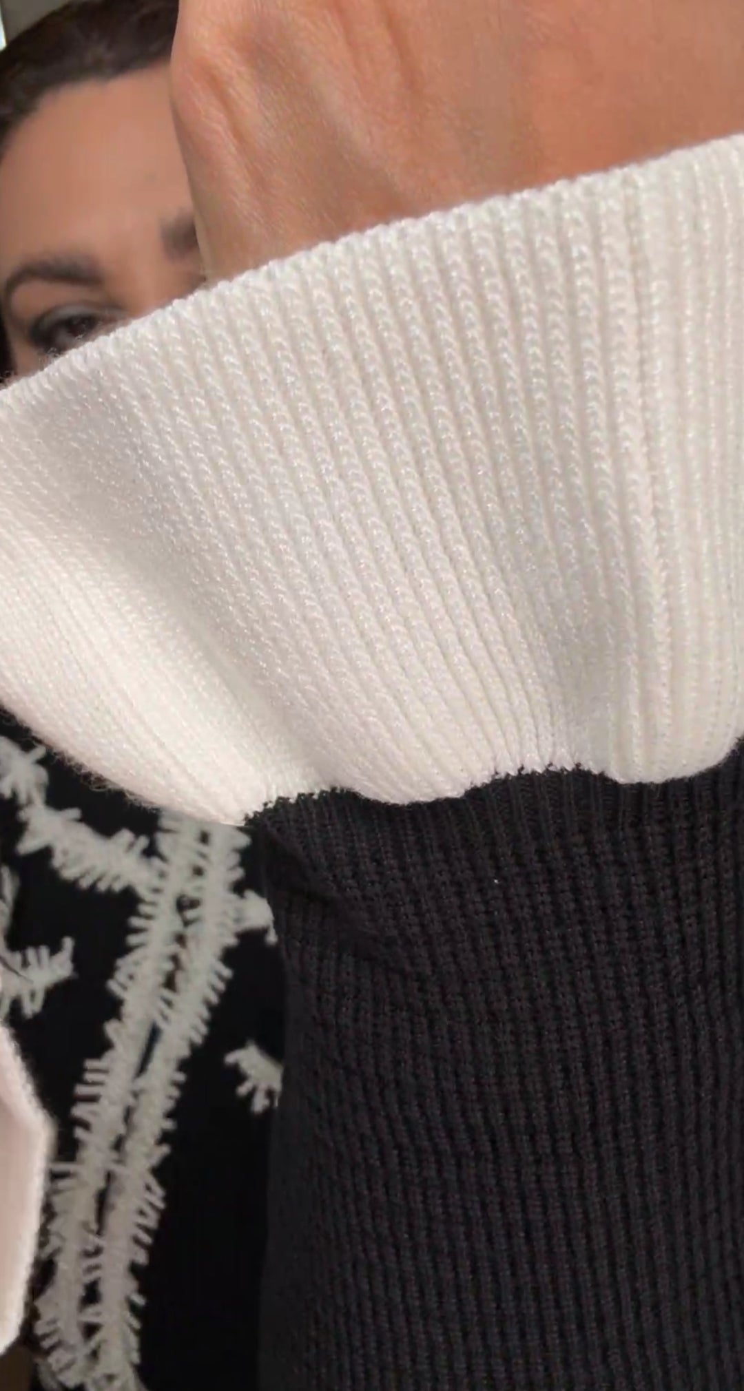 Vestido Negro Aplicaciones Perlas Blancas De Punto Chanel Ultra Stretch (#141)