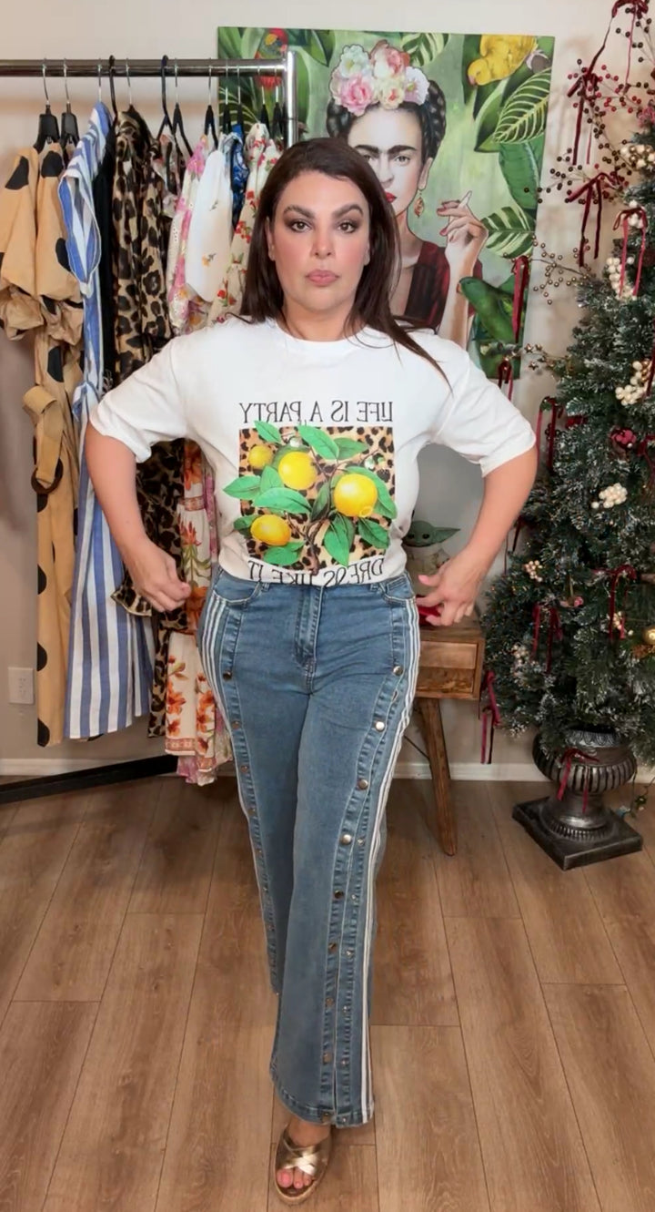 Pantalon Mezclilla Preppy Straight Leg (#158)