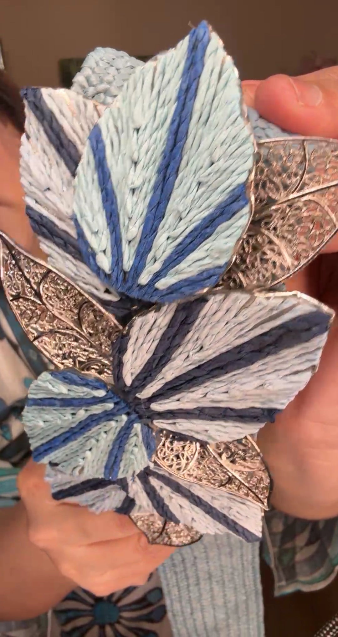cinto azul hojas azul lujosas (