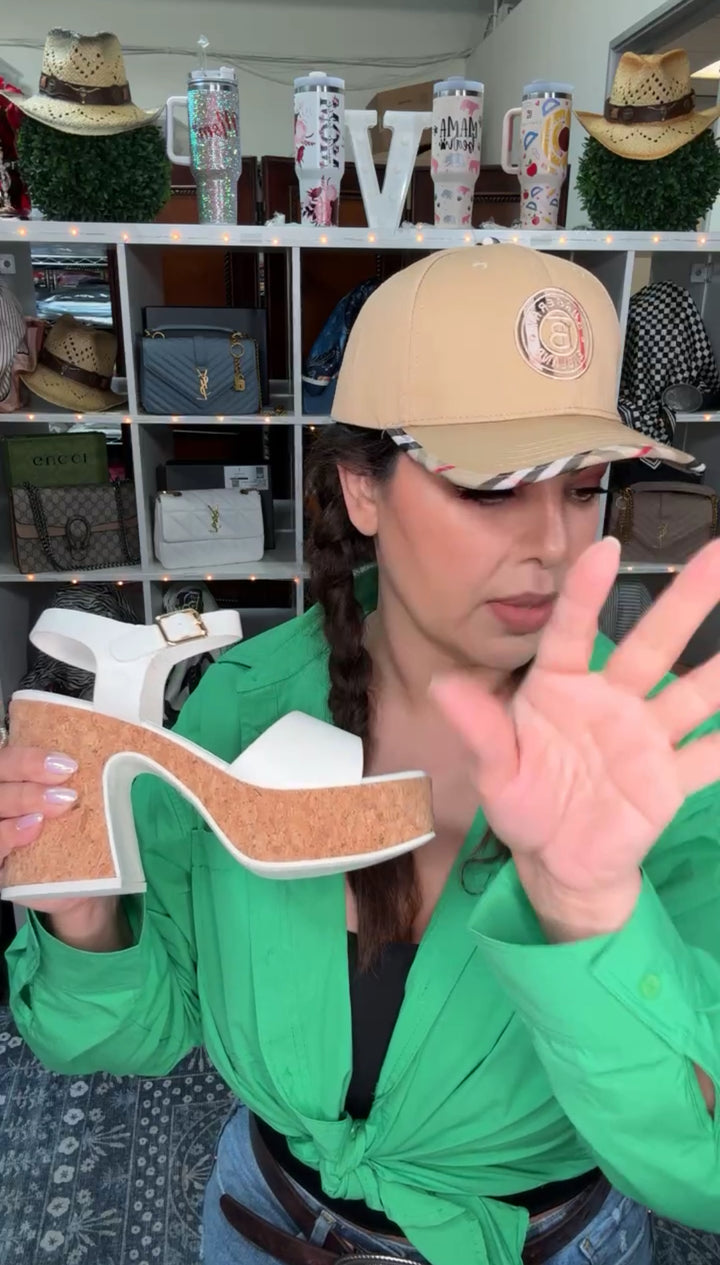 Zapato Blanco Corcho Plataforma (#167)