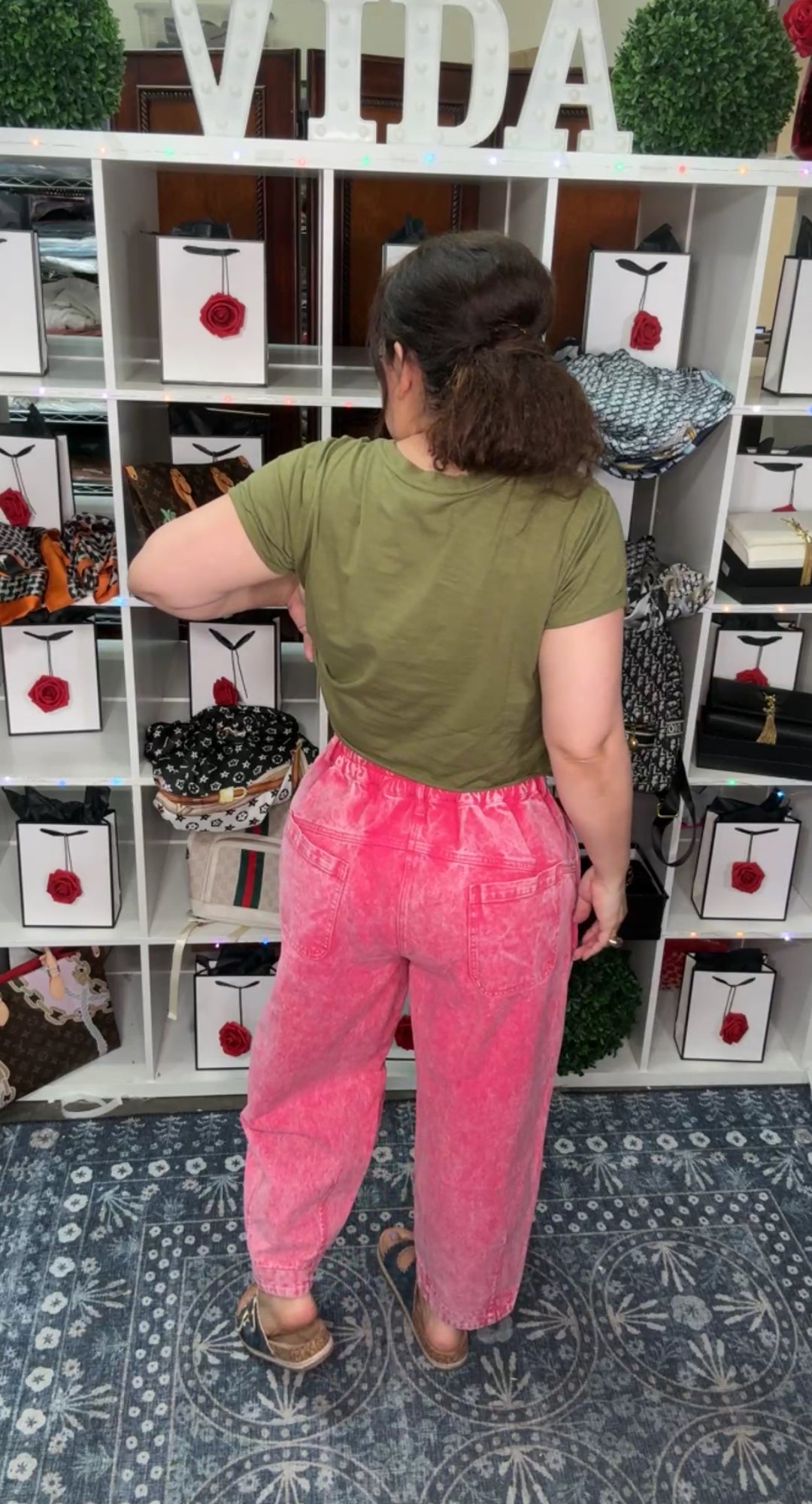 Pantalon Rosa Acid Washed Retro (#153)