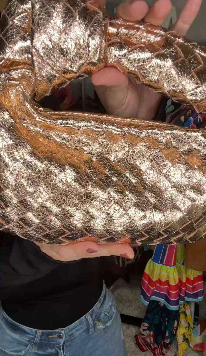 Bolsa Bronze Nudo y Trenza (#114)