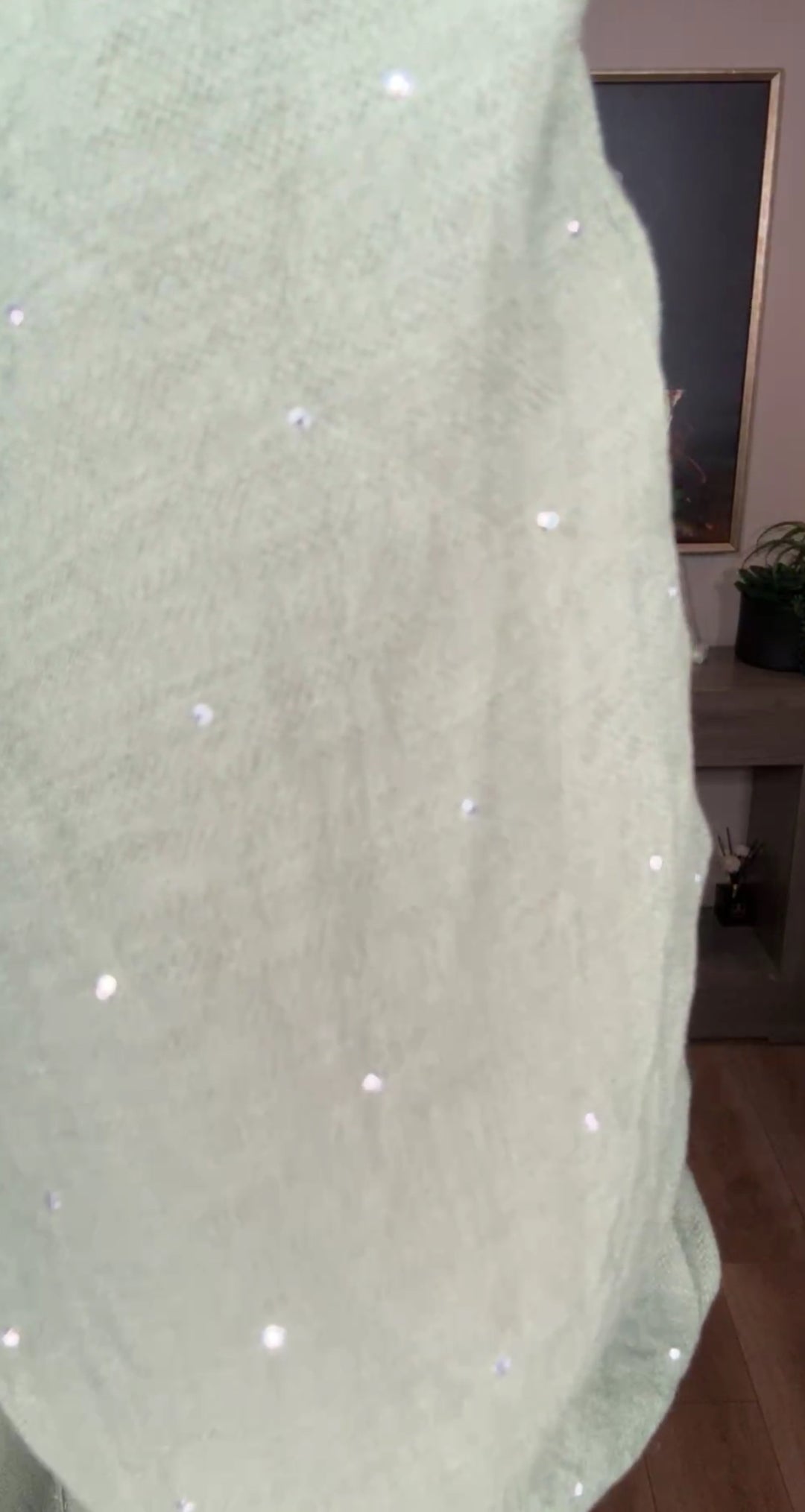 Set verde destellos de luz pantalón y camisa relax (#142)