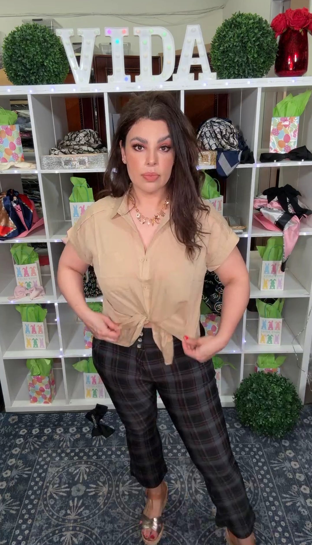 Camisa Khaki Fresca Manga Corta (#119)
