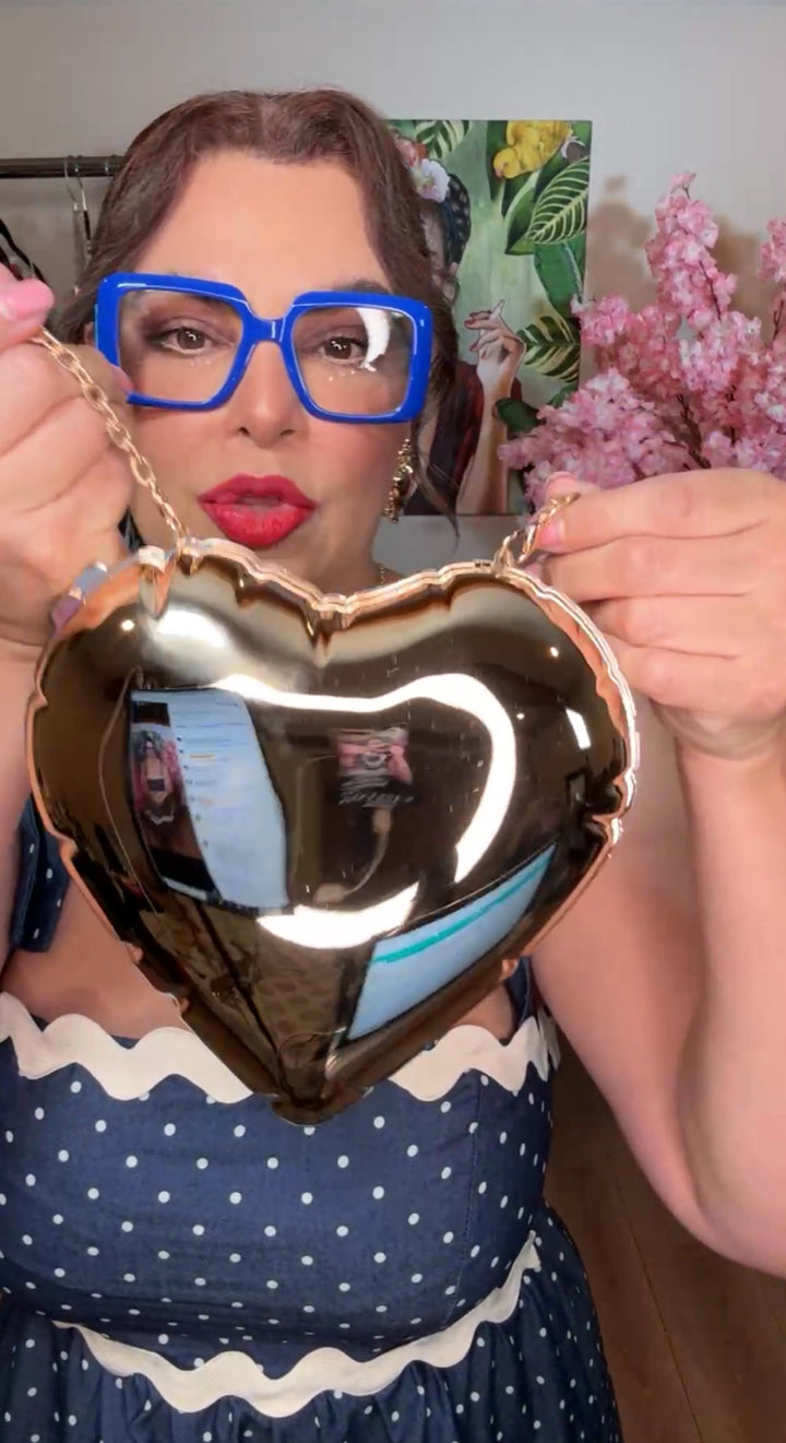 Bolsa Dorada Corazon Balloon Style (#114)
