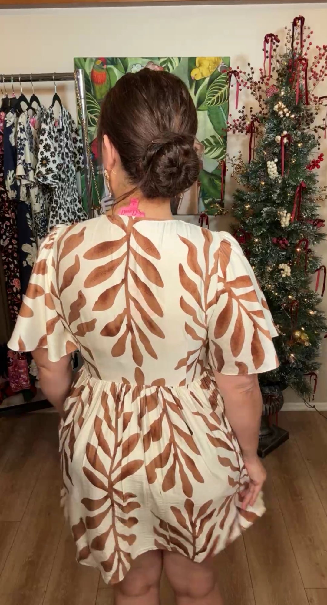 Vestido Blanco y Mocha Monos Mini (#122)