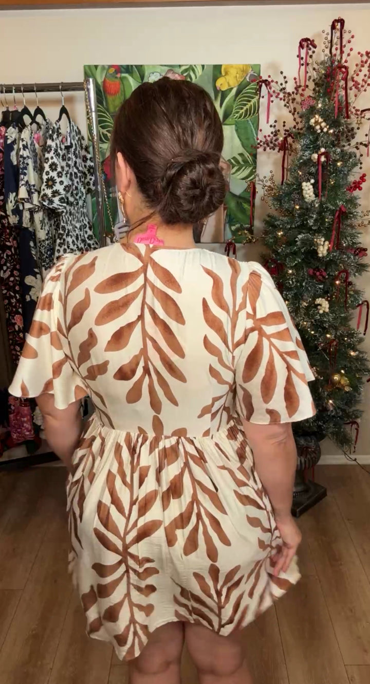 Vestido Blanco y Mocha Monos Mini (#122)