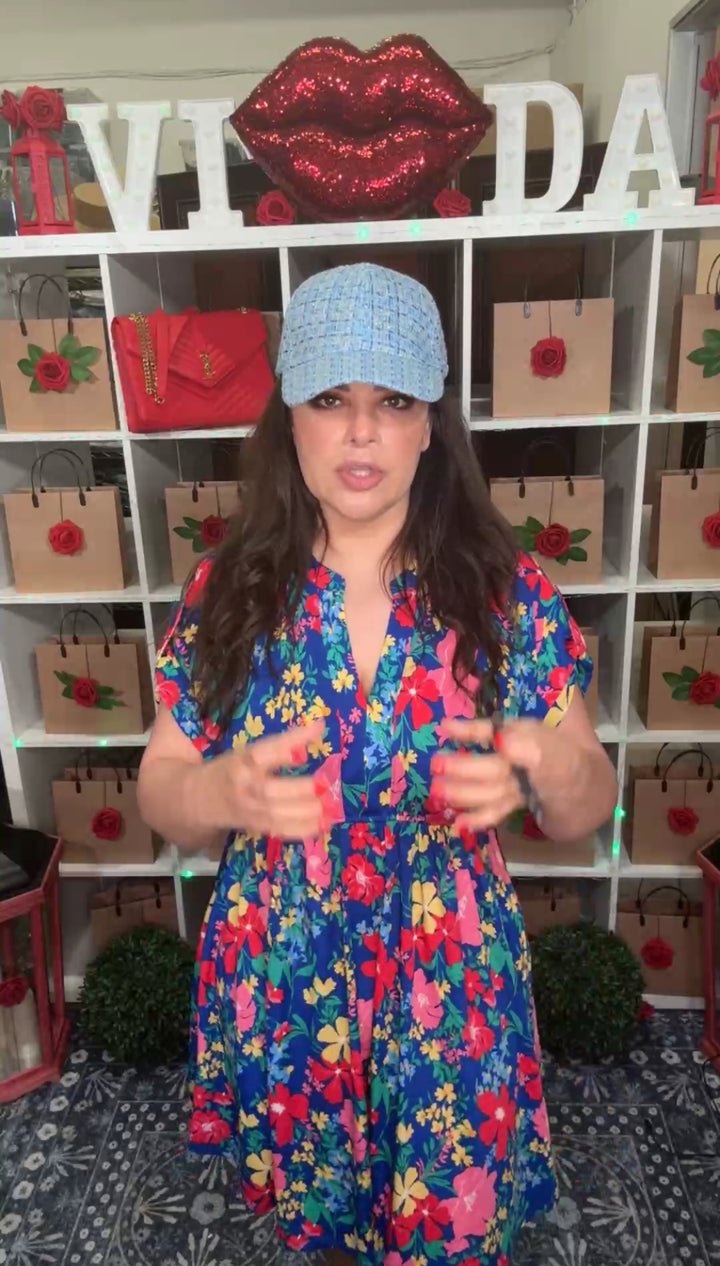 Gorra Azul con Dorado CC (#148)
