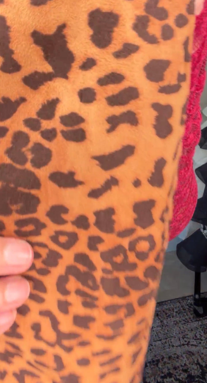 Cinto camel leopardo corset (