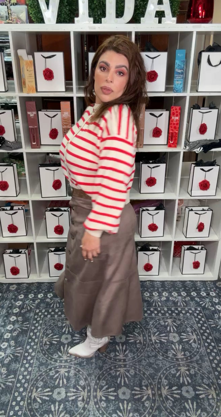 Falda Khaki Gamuza (#143)