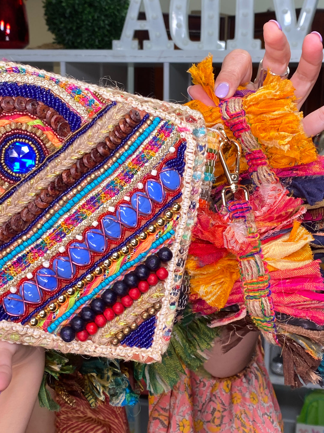 Bolsa Multi Pedreria Shaquira Natural (#106)