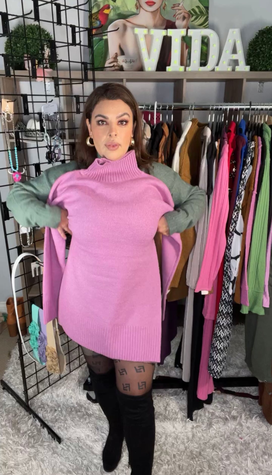 Vestido Lavanda Sweater Tejido Lux (#135)