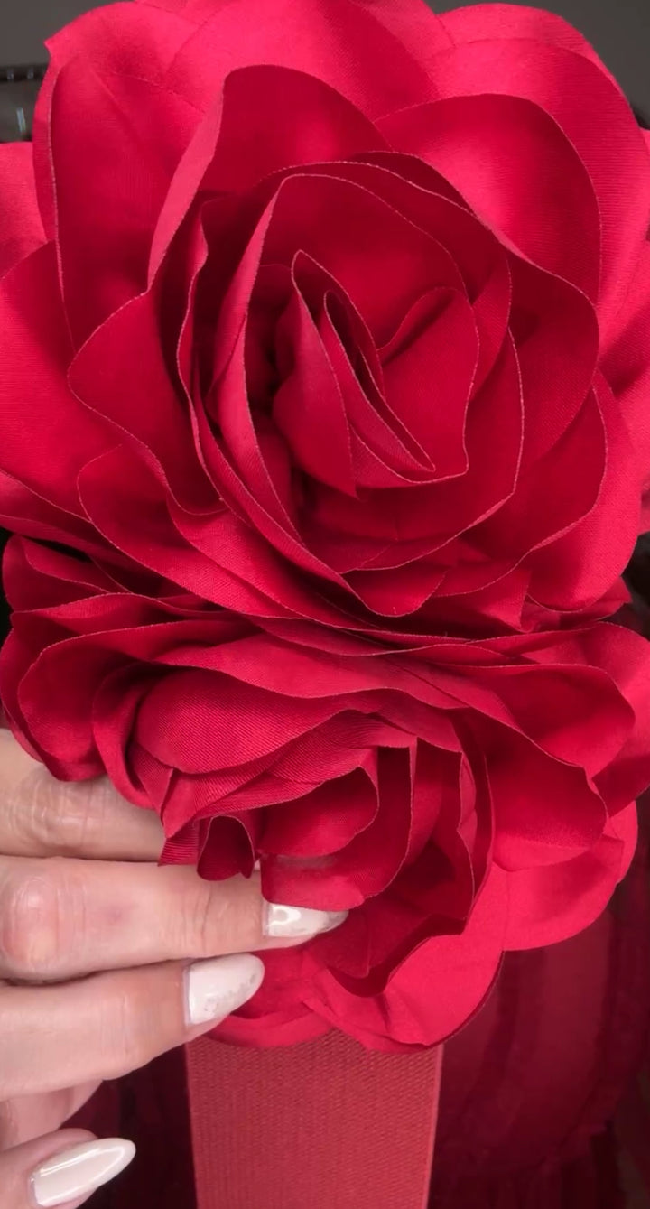 Cinto Vino Flores Satinadas Stretch (#110)