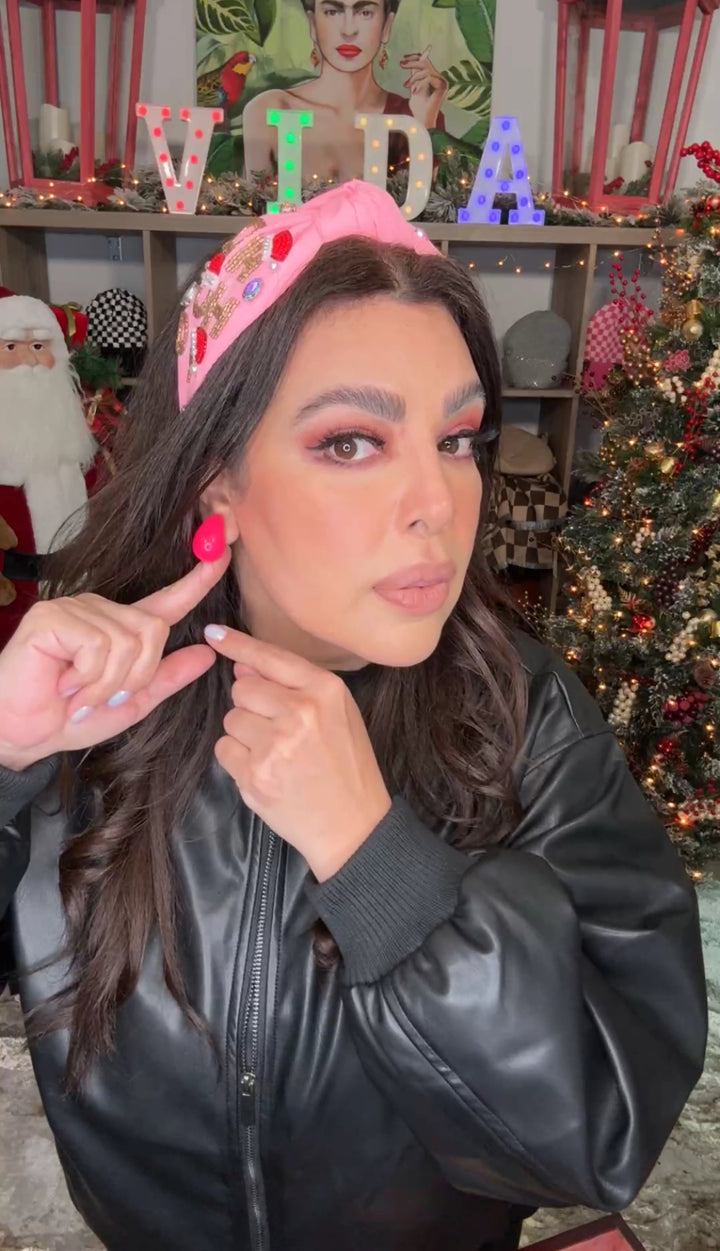 Diadema Rosa Ho Ho Ho (#135)
