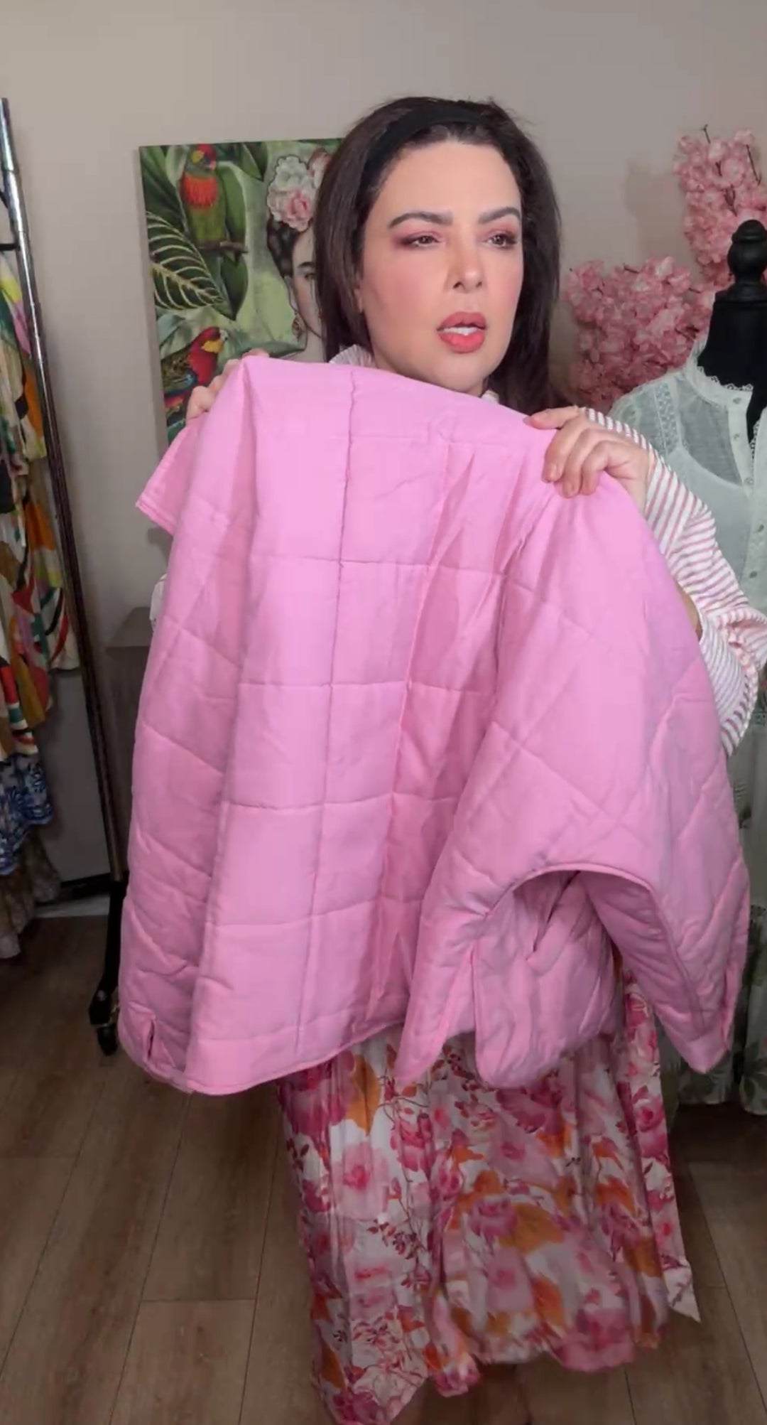 chamarra rosa vintage quilted (#114)