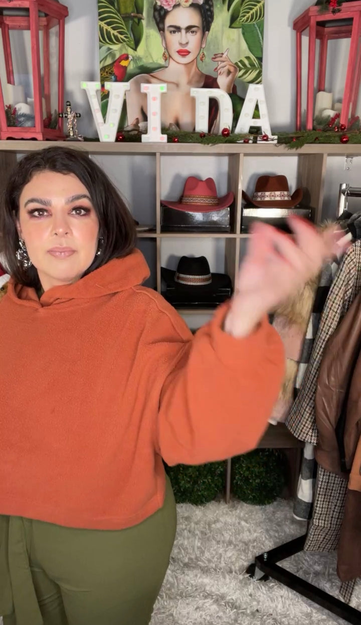 Sweater Marron Oversized con Gorro (#125)