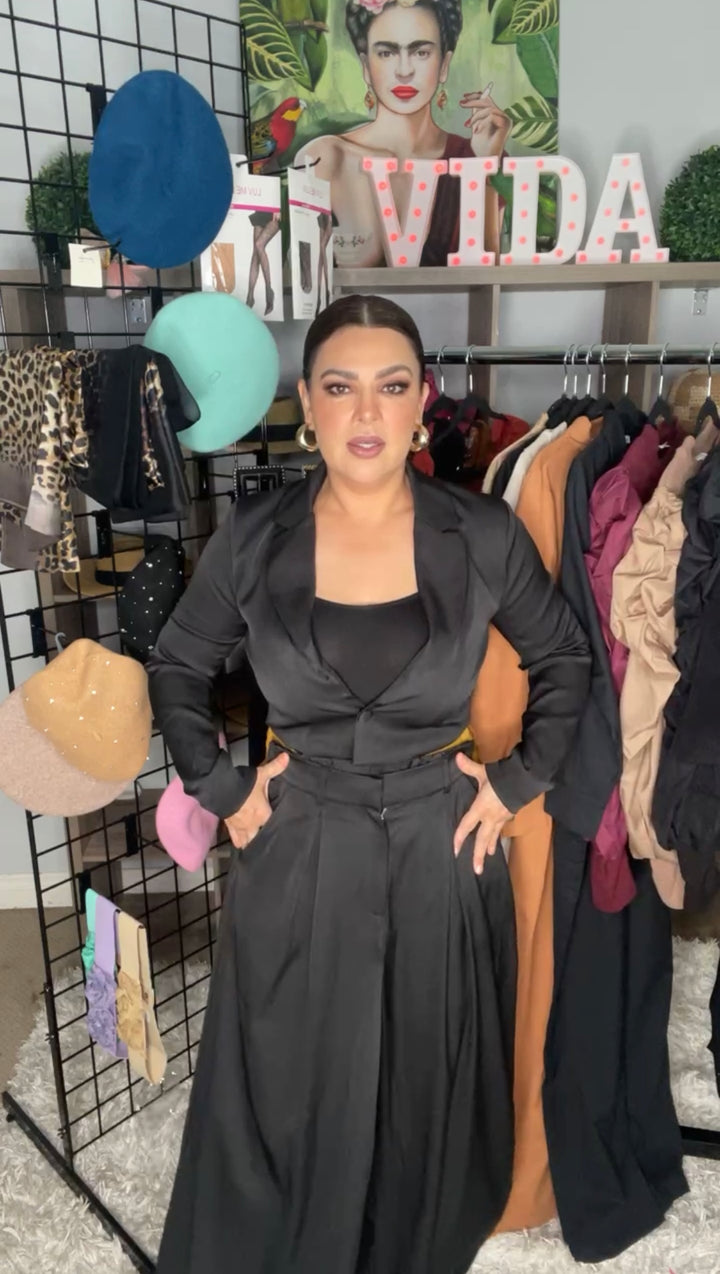 Set Negro Palazo y Torera Emmanuel (#267)