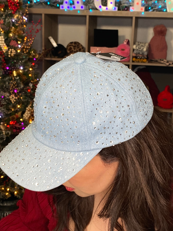Gorra Azul Claro Mezclilla Pedreria (#147)