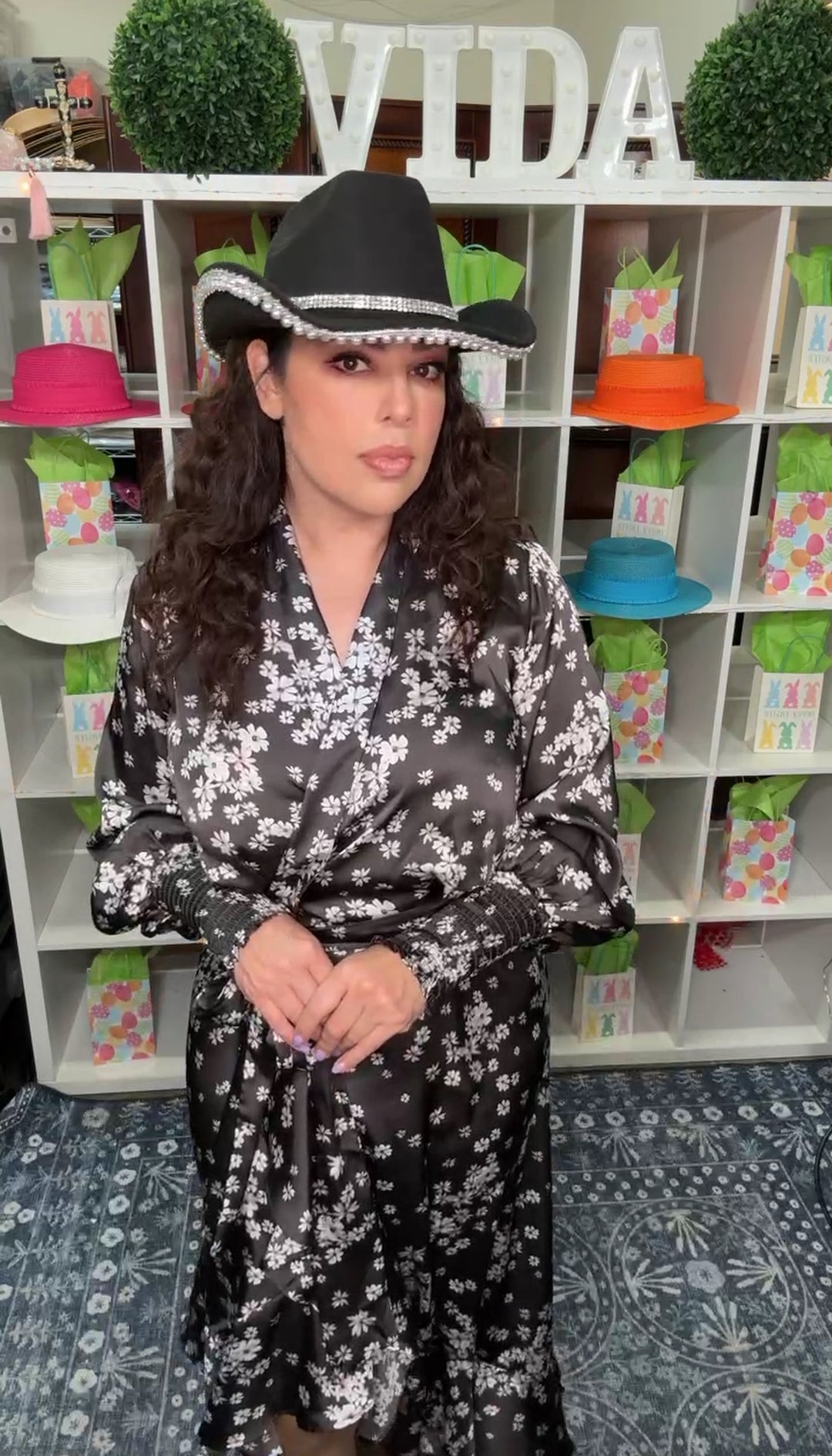 Sombrero Negro Perla y Diamante Western (#139)