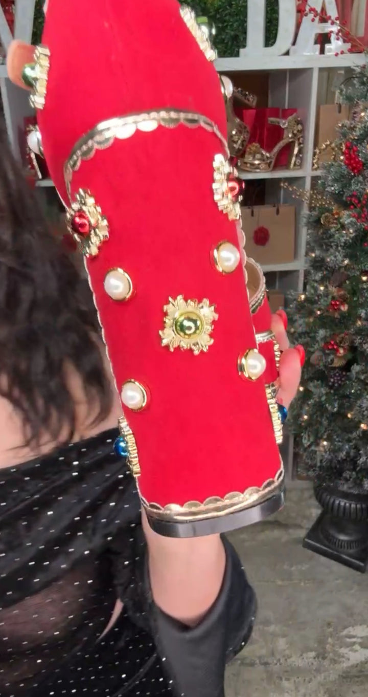 Tacon Rojo Pedreria Estilo DG (#132)
