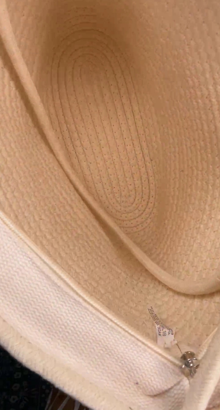 Bolsa Beige con Mocha Rafia Swirl (#116)