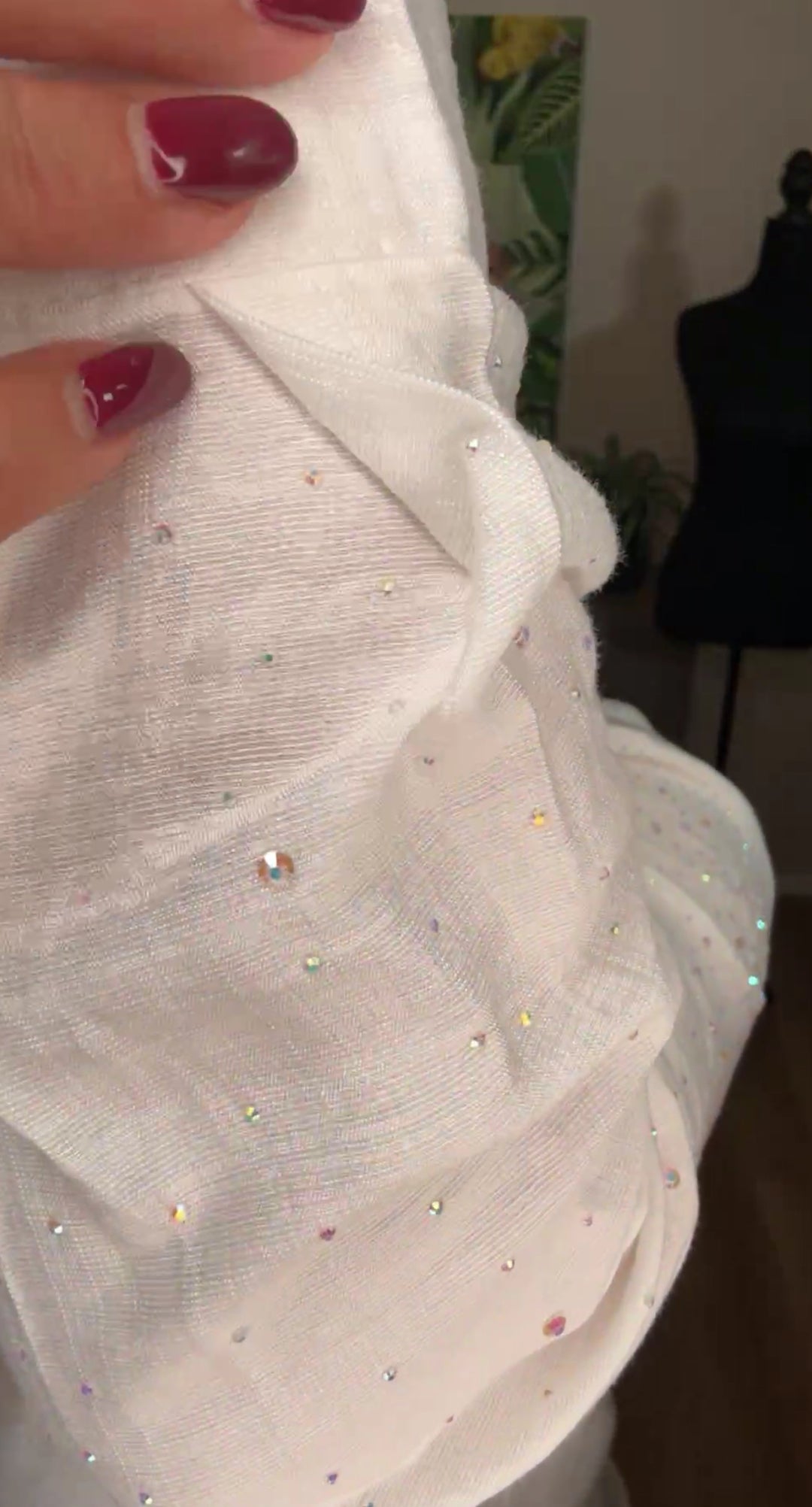 Camisa Blanca Con Pedreria Corte Relax (#110)