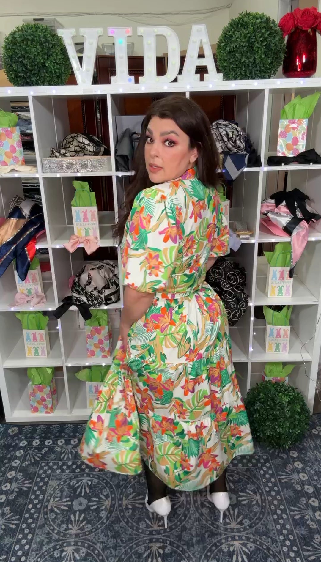Vestido Multi Floral Poplin