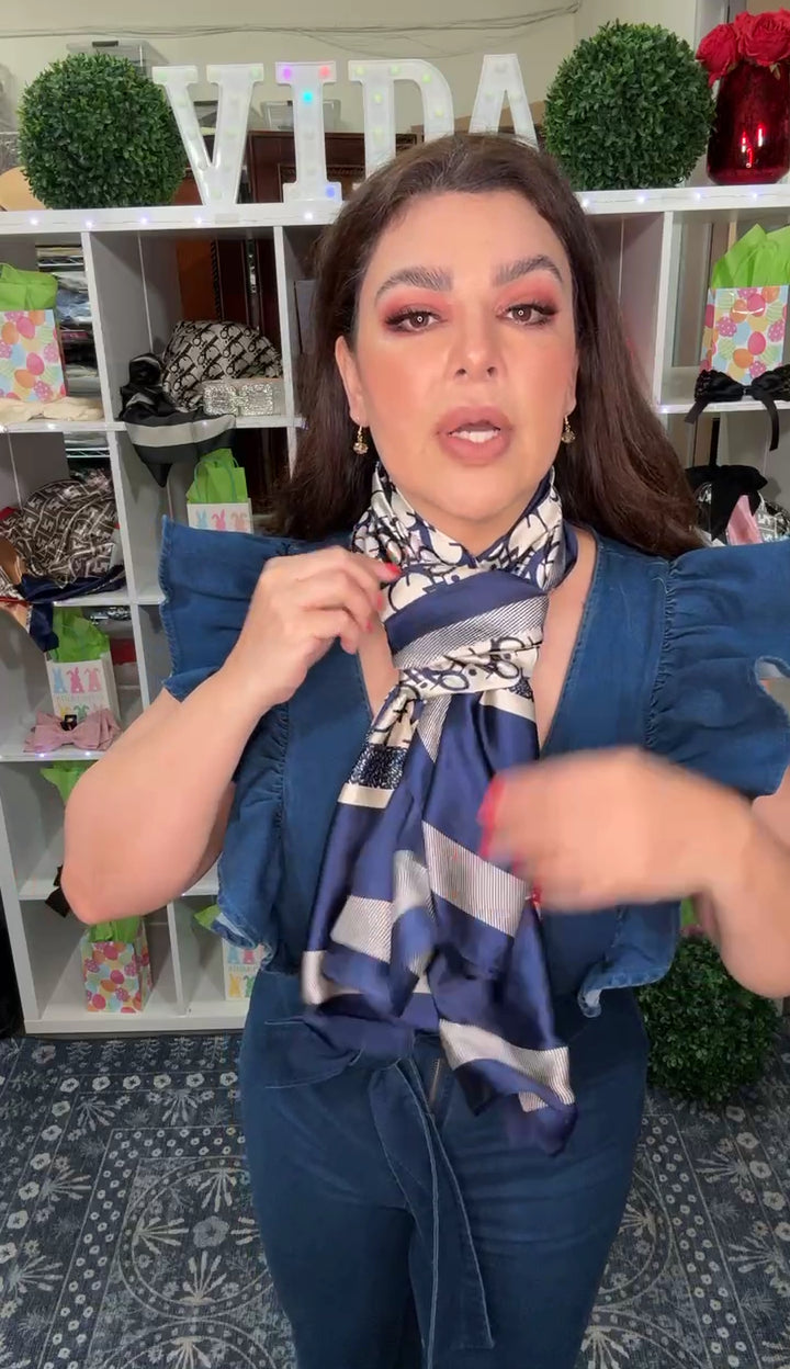 Mascada Azul y Beige Dio (#178)