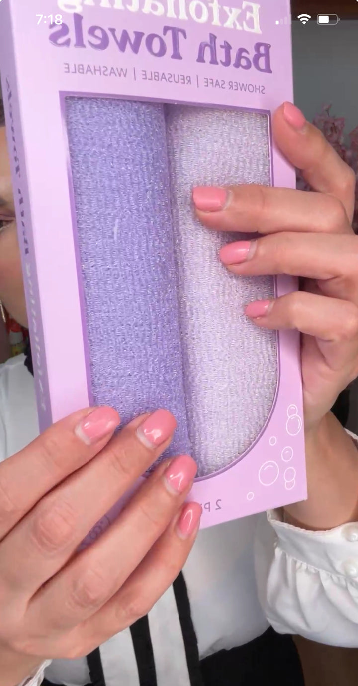 Toallas Lavanda Exfoliadoras Corporales Set (#166)