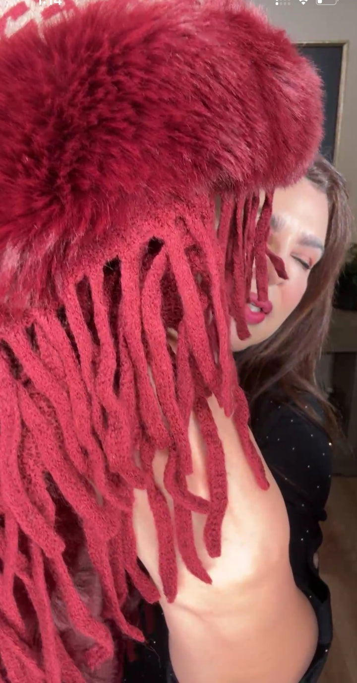 Poncho vino Dio fur (#125)